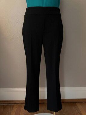 Jasmine & Juliana Black Stretch Capri Ankle Pants Plus Size 14W